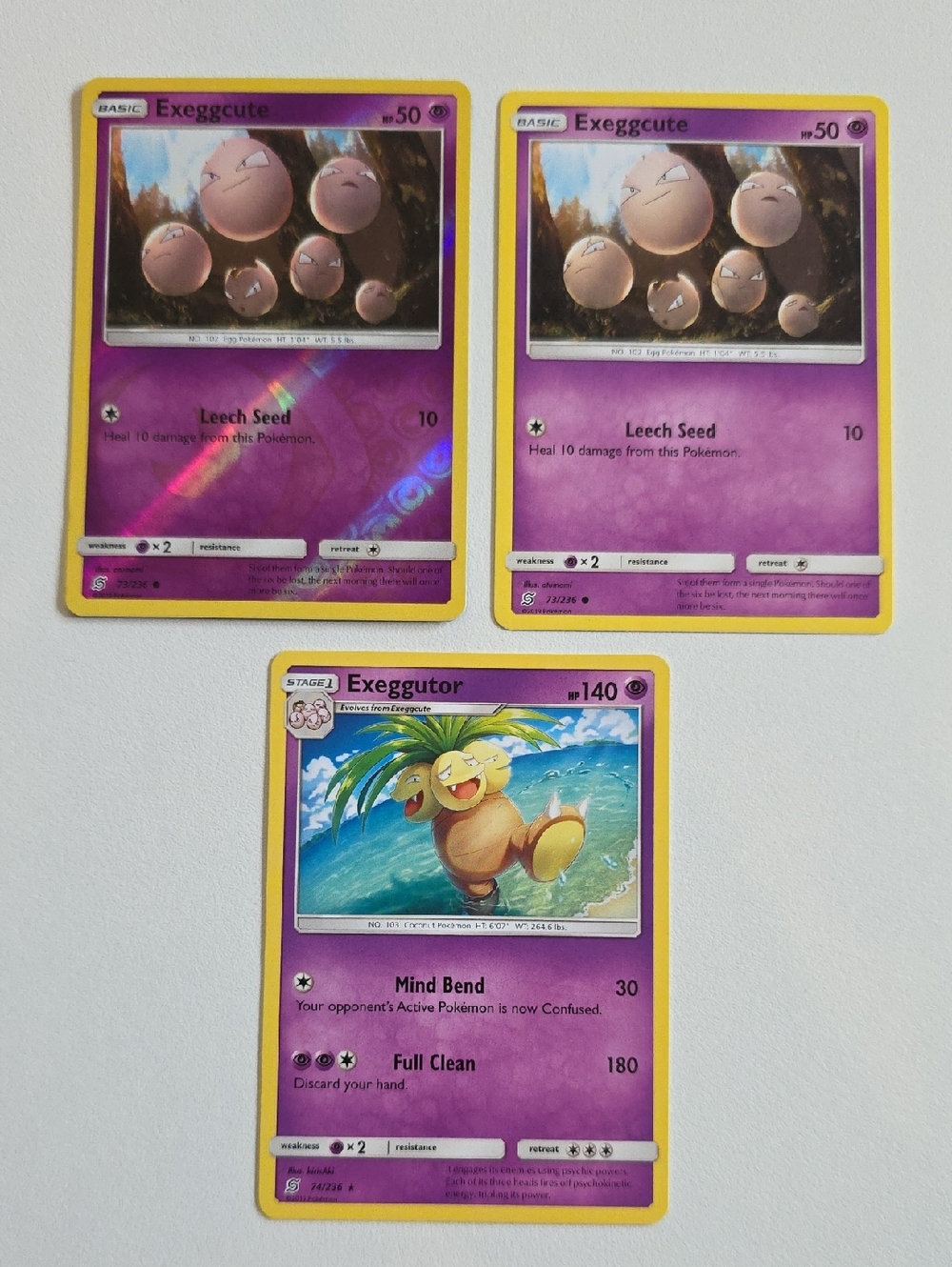 Pokemon Exeggcute And Exeggutor Trading Card